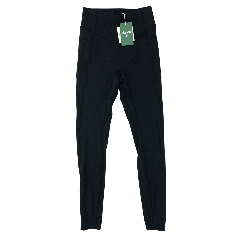 Halara Leggings Womens Small Black UltraSculpt High Waisted Pockets Scrunch Butt